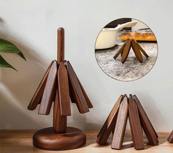 Solid wood insulating underlay