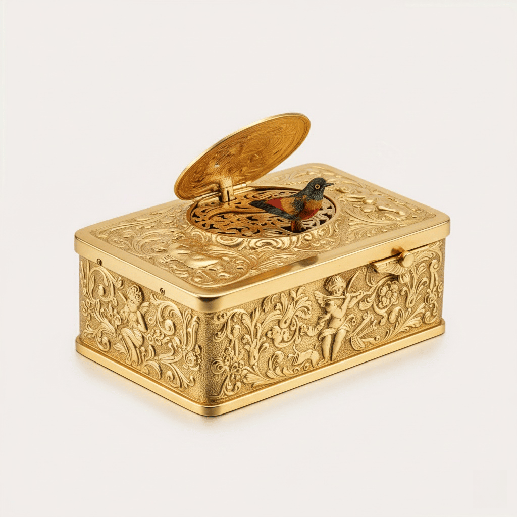 Three-dimensional Embossed Bird Music Box